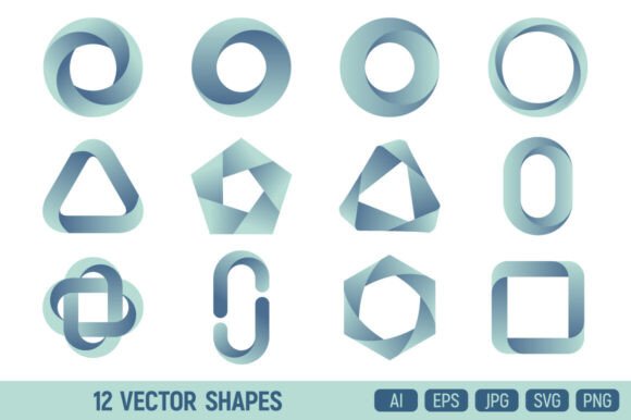 12 Gradient Vector Color Logos Templates