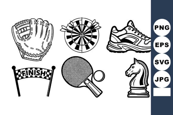 Bold Line Art Sports Icons