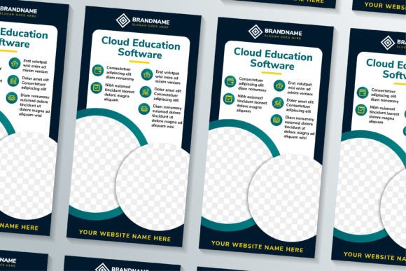 Cloud Education Vertical Banner: Graphics and Print Templates