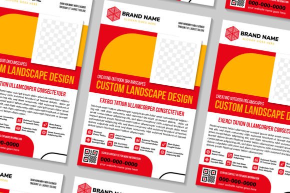 Custom Landscape Vertical Flyer: Graphics and Print Templates