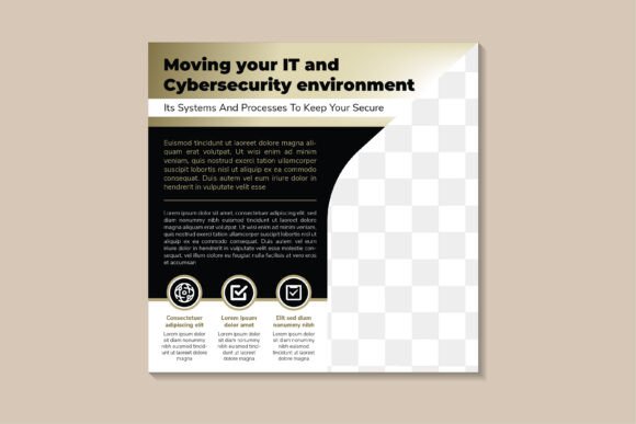 Cybersecurity Environment Square Banner Graphics