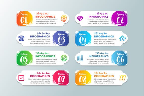 Eight Brush Rounded Infographic: Graphics That Speak Volumes
