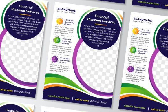 Financial Planning Vertical Flyer: Graphics and Print Templates