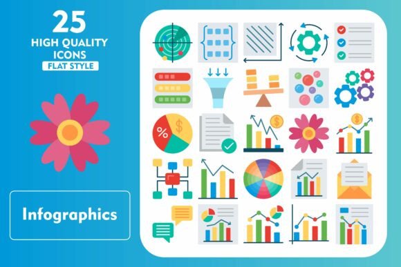 Infographics Flat Icons for Modern Design