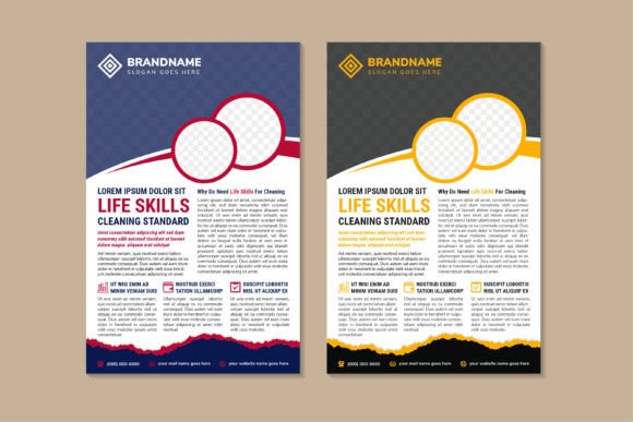 Life Skills Vertical Flyer: Graphics and Print Templates