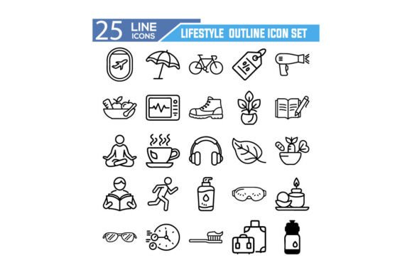 Lifestyle Vector Icon Set: Graphics and Illustrations for Crafters