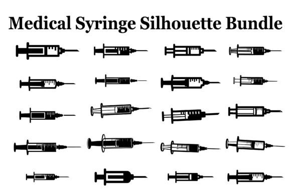 Medical Syringe Injection Icon Graphics