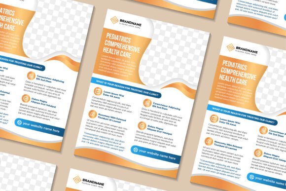 Pediatrics Comprehensive Vertical Flyer Graphics and Print Templates