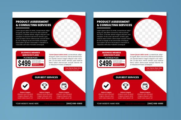 Product Assessment Vertical Flyer: Graphics and Print Templates