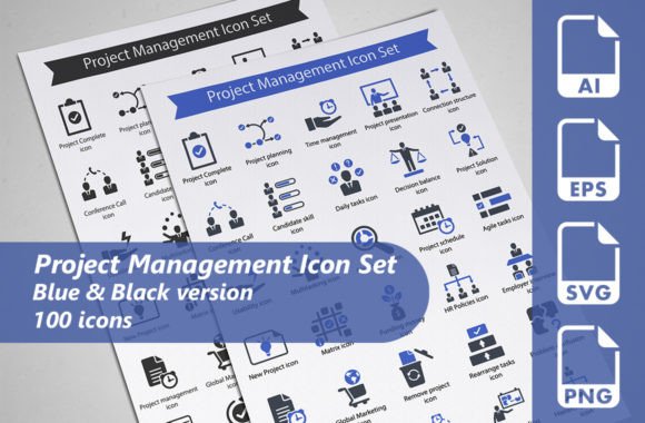 Project Management Icon Set for Graphics and Icons