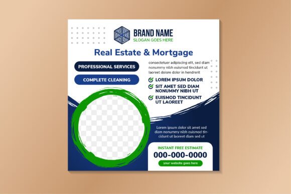 Real Estate Square Banner: Graphics for Social Media Templates