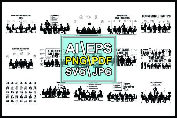 Silhouette Meeting Tips Infographics
