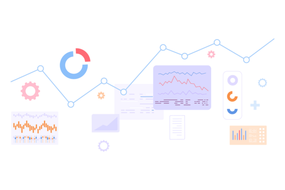 Statistics and Infographic Icons on Banner