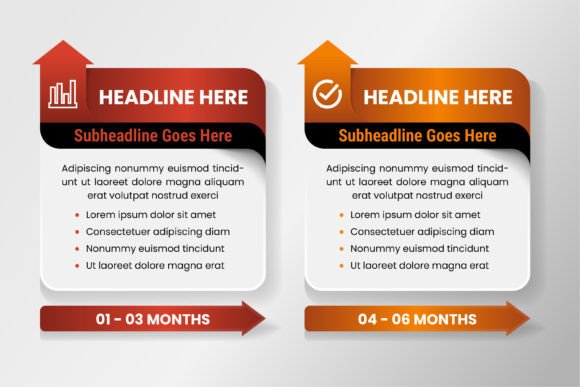 Up and Right Arrow Infographic