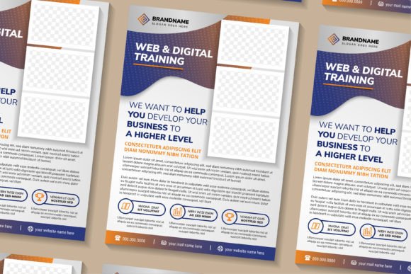 Web and Digital Vertical Flyer: Graphics and Print Templates